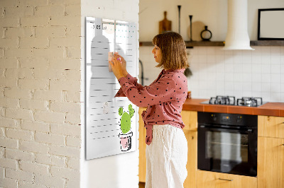 Magnettafel mit Marker To-Do-Liste