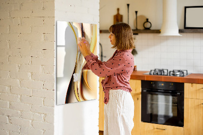 Magnettafel mit Marker Die goldene Welle der Abstraktion