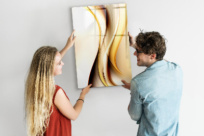 Magnettafel mit Marker Die goldene Welle der Abstraktion