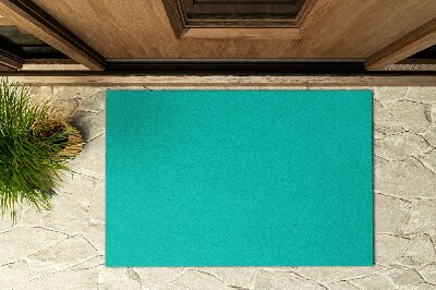 Outdoor-Türmatte vor der Tür Aquamarinblaue Wellen