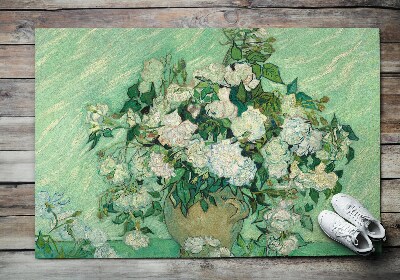 Matten für draußen Rosen im Stil von Van Gogh