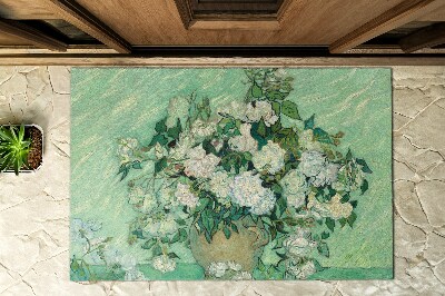 Matten für draußen Rosen im Stil von Van Gogh