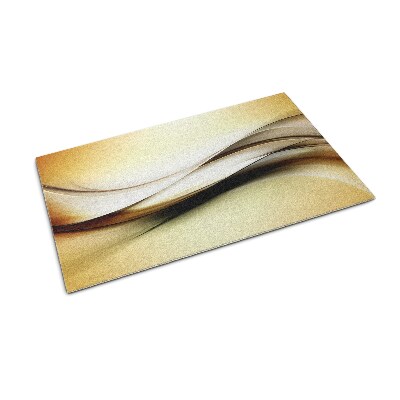 Fußmatte vor der Tür im Freien Goldene Linien