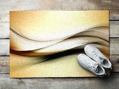 Fußmatte vor der Tür im Freien Goldene Linien