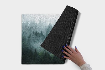 Outdoor-Türmatte vor der Tür Wald Nebel