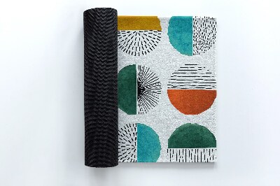 Outdoor-Türmatte vor der Tür Kreise und Linien