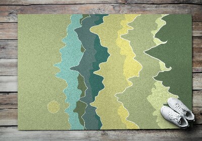 Outdoor-Türmatte vor der Tür Abstrakte Berge