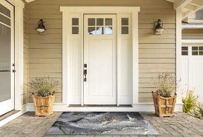 Outdoor-Türmatte vor der Tür Grau marmoriert