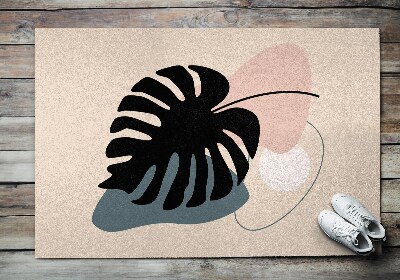 Outdoor-Türmatte vor der Tür Monstera