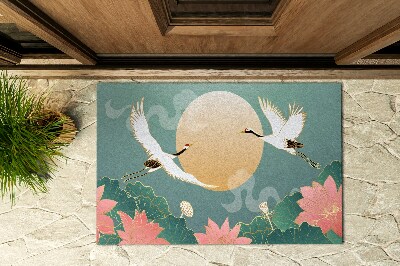 Eingangsmatte Blumen und Vögel
