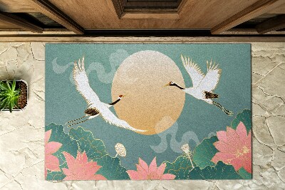 Eingangsmatte Blumen und Vögel