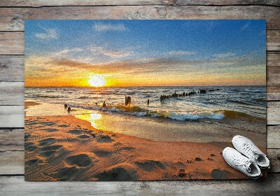 Matten für draußen Dämmerung am Strand