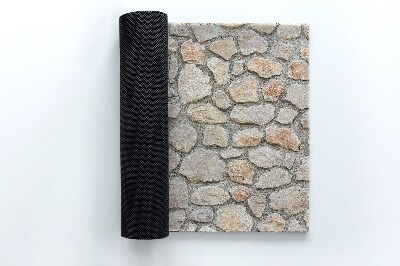 Matten für draußen Steinmauer