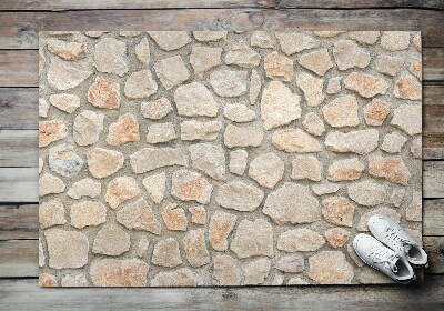 Matten für draußen Steinmauer