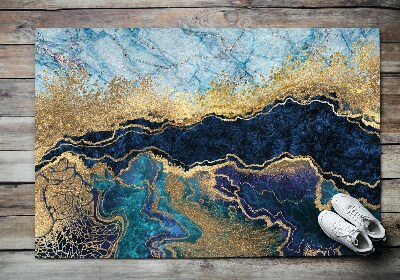 Matten für draußen Blauer Marmor