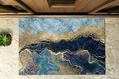 Matten für draußen Blauer Marmor