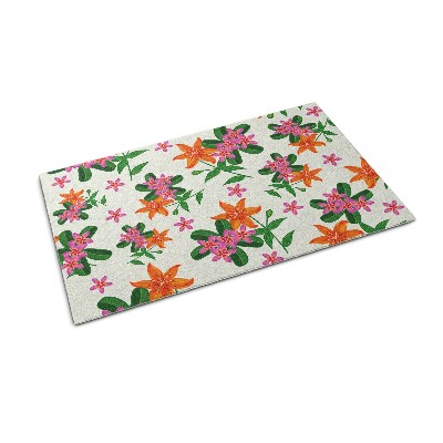 Außenmatten vor der Tür Florales Motiv