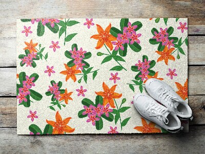 Außenmatten vor der Tür Florales Motiv