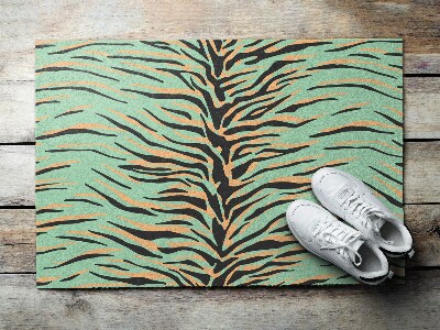 Türmatten vor der Tür Abstrakte Tiger-Streifen