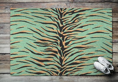 Türmatten vor der Tür Abstrakte Tiger-Streifen