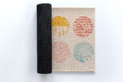Große Matte für draußen Kreise und Linien