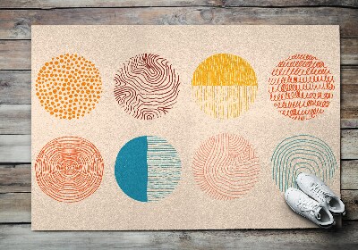 Große Matte für draußen Kreise und Linien