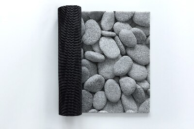 Große Matte für draußen Strand mit Steinen