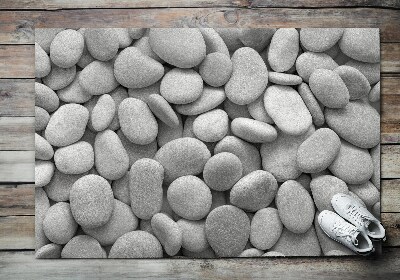 Große Matte für draußen Strand mit Steinen