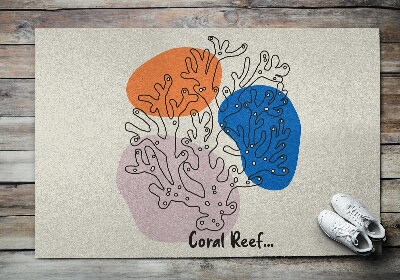 Große Outdoor-Fußmatte Koralle