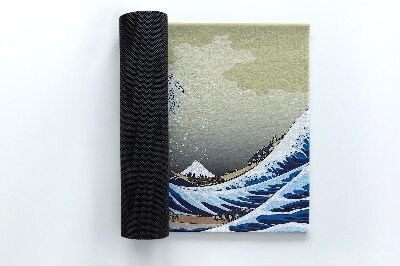 Große Outdoor-Fußmatte Kanagawa-Tsunami