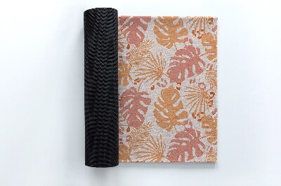 Große Outdoor-Fußmatte Motiv aus Monstera-Blättern