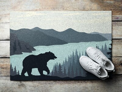 Große Outdoor-Fußmatte Bär in der Natur