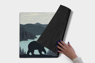 Große Outdoor-Fußmatte Bär in der Natur