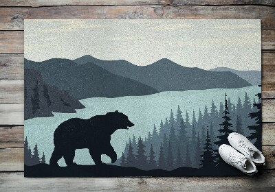 Große Outdoor-Fußmatte Bär in der Natur