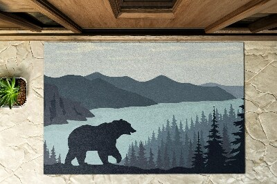 Große Outdoor-Fußmatte Bär in der Natur