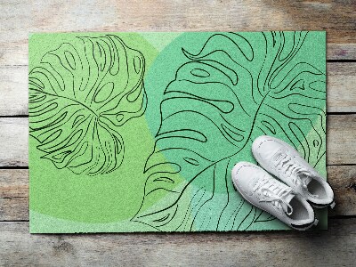 Outdoor-Türmatte vor der Tür Die Monstera geht
