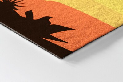 Außentürmatte vor der Tür Kaktus in der Wüste