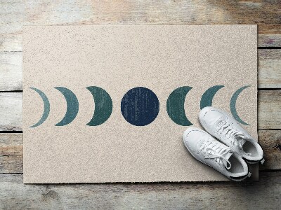 Outdoor-Türmatte vor der Tür Mond-Muster