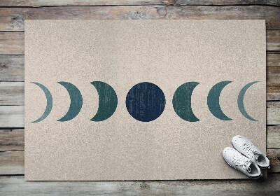 Outdoor-Türmatte vor der Tür Mond-Muster