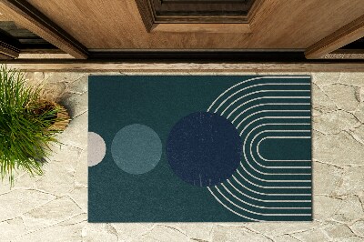 Outdoor-Türmatte vor der Tür Kreisförmige Geometrie