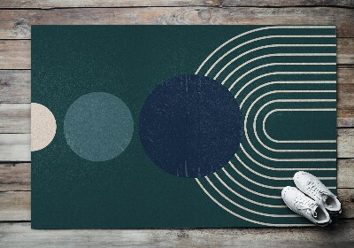 Outdoor-Türmatte vor der Tür Kreisförmige Geometrie
