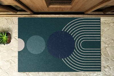 Outdoor-Türmatte vor der Tür Kreisförmige Geometrie