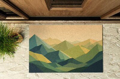 Matten für den Außenbereich vor der Tür Geometrische Berge
