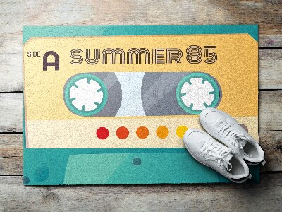 Matten für den Außenbereich vor der Tür Retro Kassette Sommer