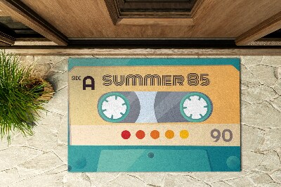 Matten für den Außenbereich vor der Tür Retro Kassette Sommer