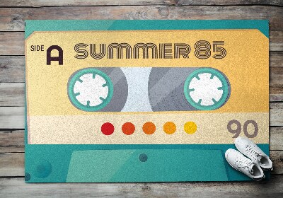 Matten für den Außenbereich vor der Tür Retro Kassette Sommer