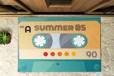 Matten für den Außenbereich vor der Tür Retro Kassette Sommer