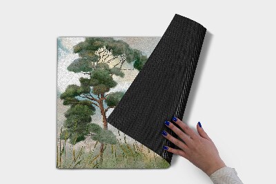Matten für draußen Landschaft mit einem Bach
