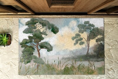 Matten für draußen Landschaft mit einem Bach