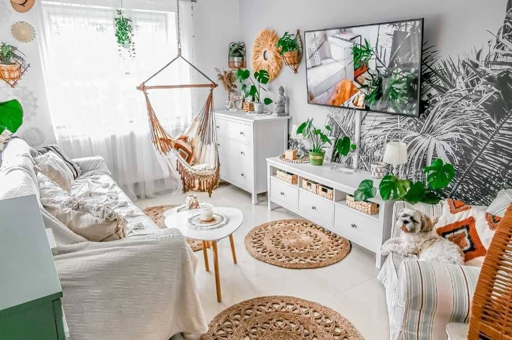 Wohnzimmer im Boho-Stil